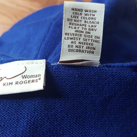 Kim Rogers 💙Royal Blue Cardigan Trimmed-Sequins - Picture 6 of 6